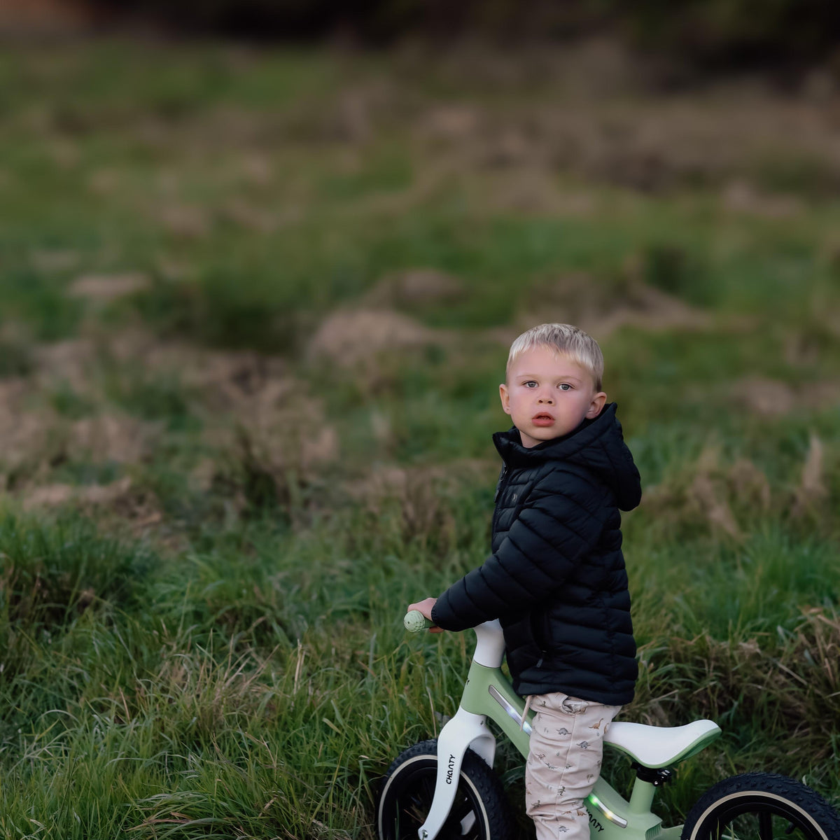 Chanty Go Grøn Løbecykel | Med Integreret Lys