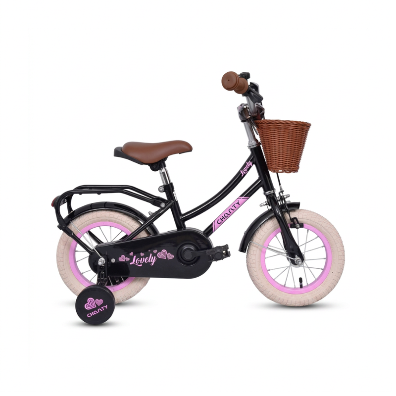 CHANTY Lovely 12" Sort Pigecykel | 2-4 År |
